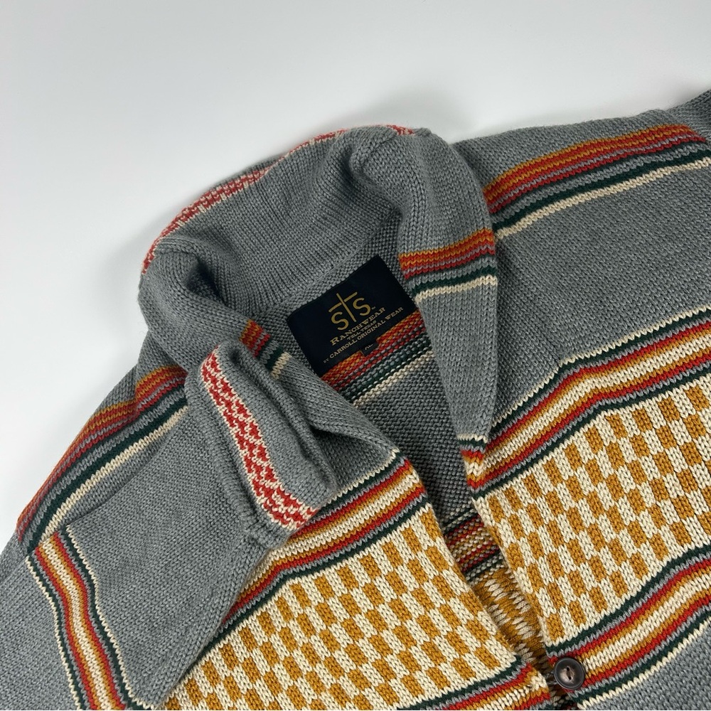 STS Ranchwear WMNS SZ XL Tularosa Aztec Sweater Cardigan Oversized Heavy Button
